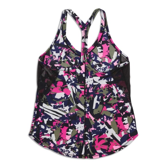 Lululemon Fast Lane Singlet Tank Top Pop Cut Boom Juice Multi Black size 6 - Picture 6 of 13